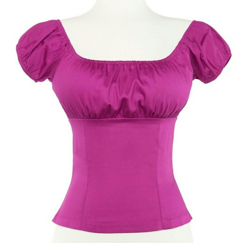 Pinup Girl Couture- Baton Rouge Peasant Top